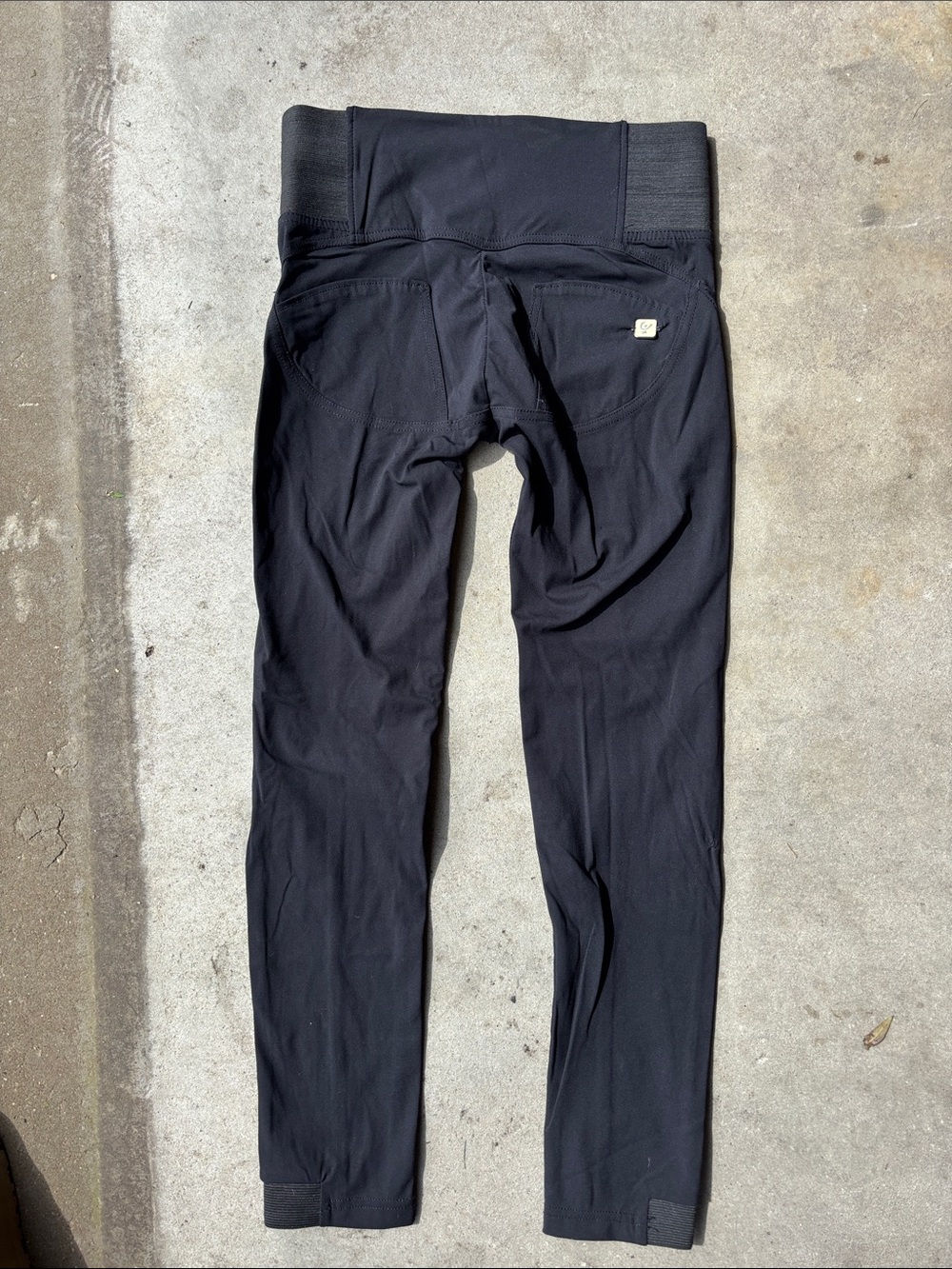 Freddy Black High-Waist Active Leggings